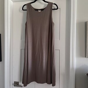 Sigrid Olsen Sleeveless Taupe lined Dress. Size M